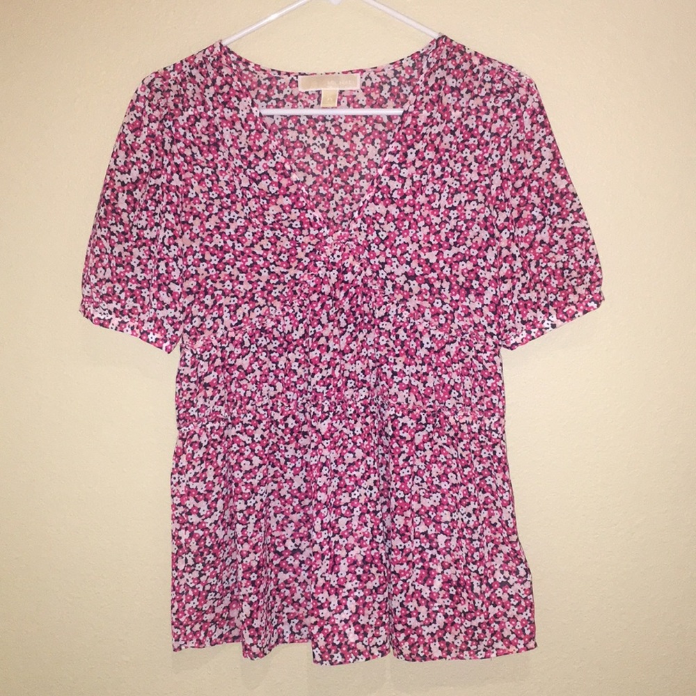 Pink flowing long top